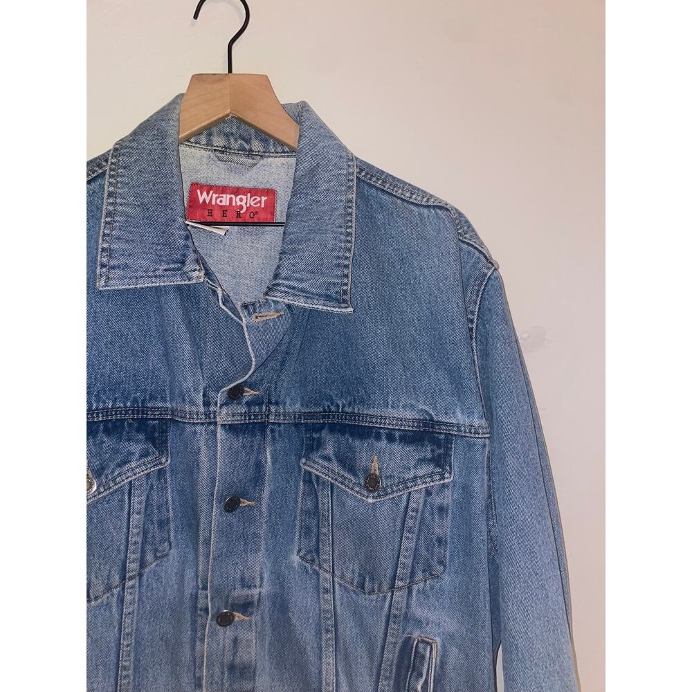 Vintage Wrangler Hero Denim Jacket Outerwear Vtg … - image 3